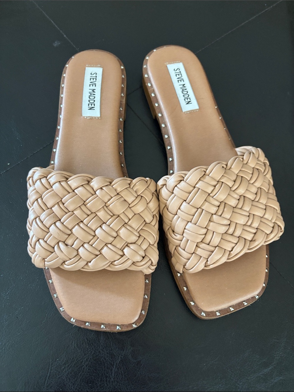 Steve Madden Braided Slide Sandals - Light Tan